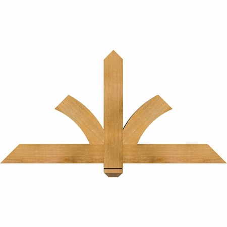 Ekena Millwork Redmond Rough Sawn Timber Gable Bracket, Western Red Cedar, 48"W x 24"H x 4"D x 4"F, 12/12 Pitch GBW048X24X0404RED00RWR